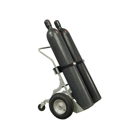Justrite Justrite 2 Cylinder Truck G-973 - 4 Wheel - 16" Pneumatic Wheels - 1000 Lb. Cap. 35036